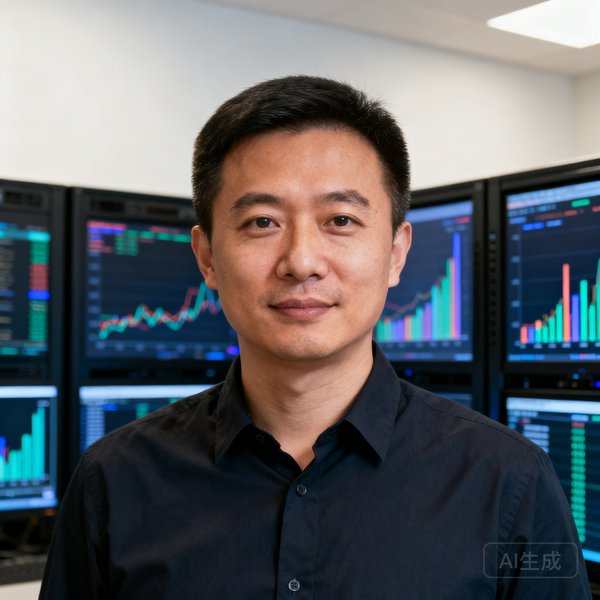 创始人兼CEO陈志远的正面商务照片，穿着深色衬衫，背景为数据中心的屏幕墙。